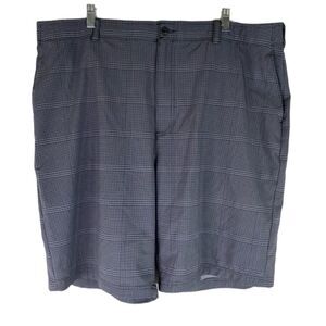 Ben Hogan Shorts Men’s Gray Black Plaid Performance Plaid Golf Athletic Pockets